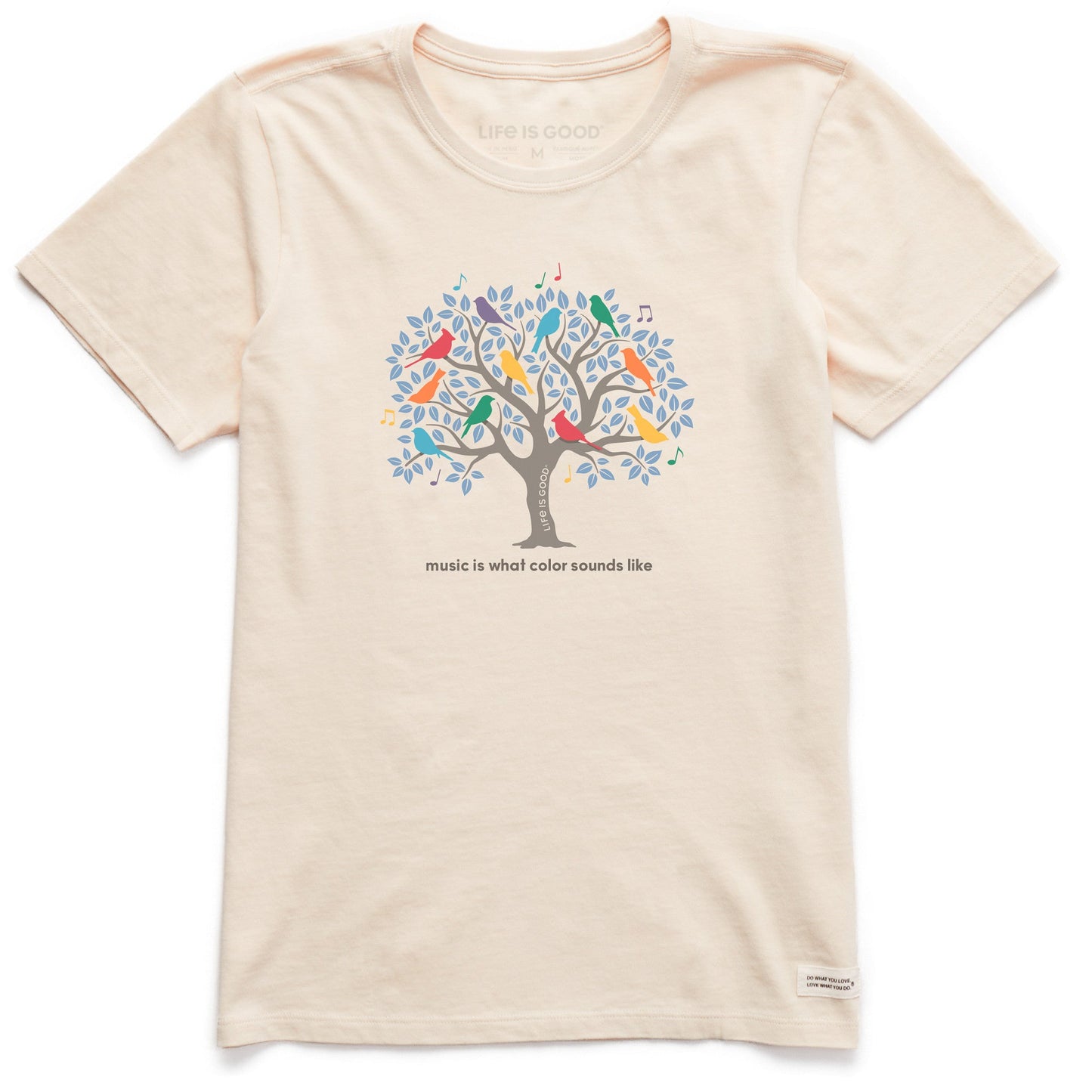 Women's Music Color Tree Short Sleeve Crusher Tee