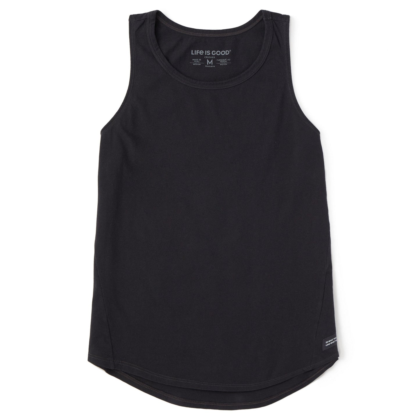 Women's Solid Sleeveless High-Low Crusher Tank