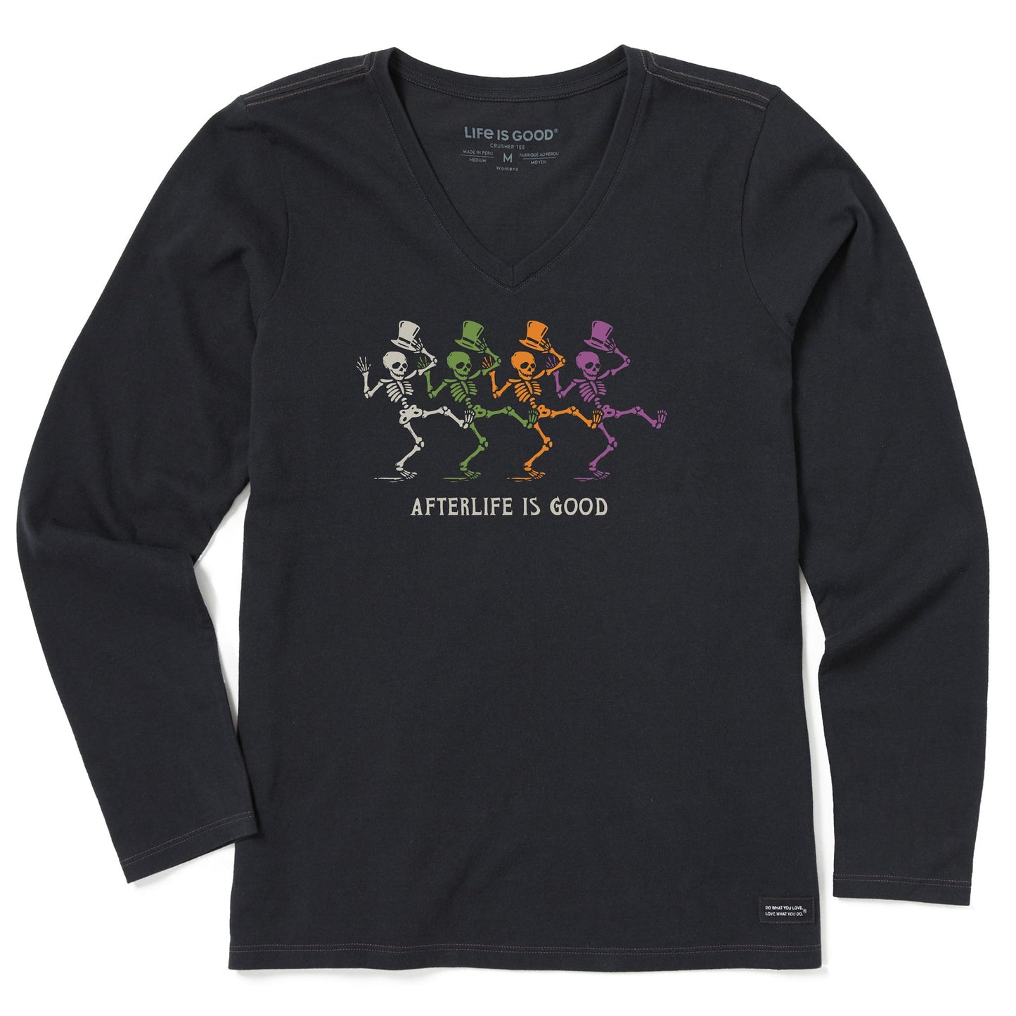 Women's Afterlife is Good Long Sleeve Crusher Vee