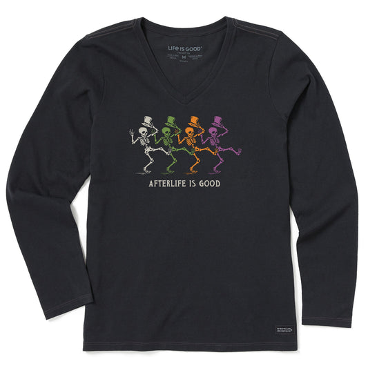 Women's Afterlife is Good Long Sleeve Crusher Vee