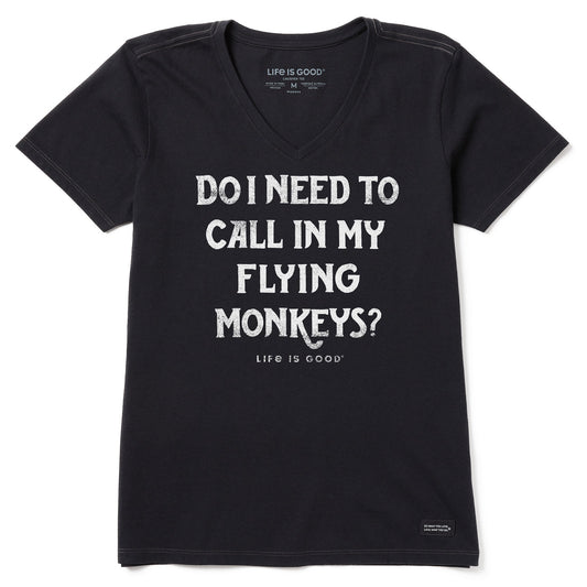 Women's FLYING MONKEY Short Sleeve Crusher Vee