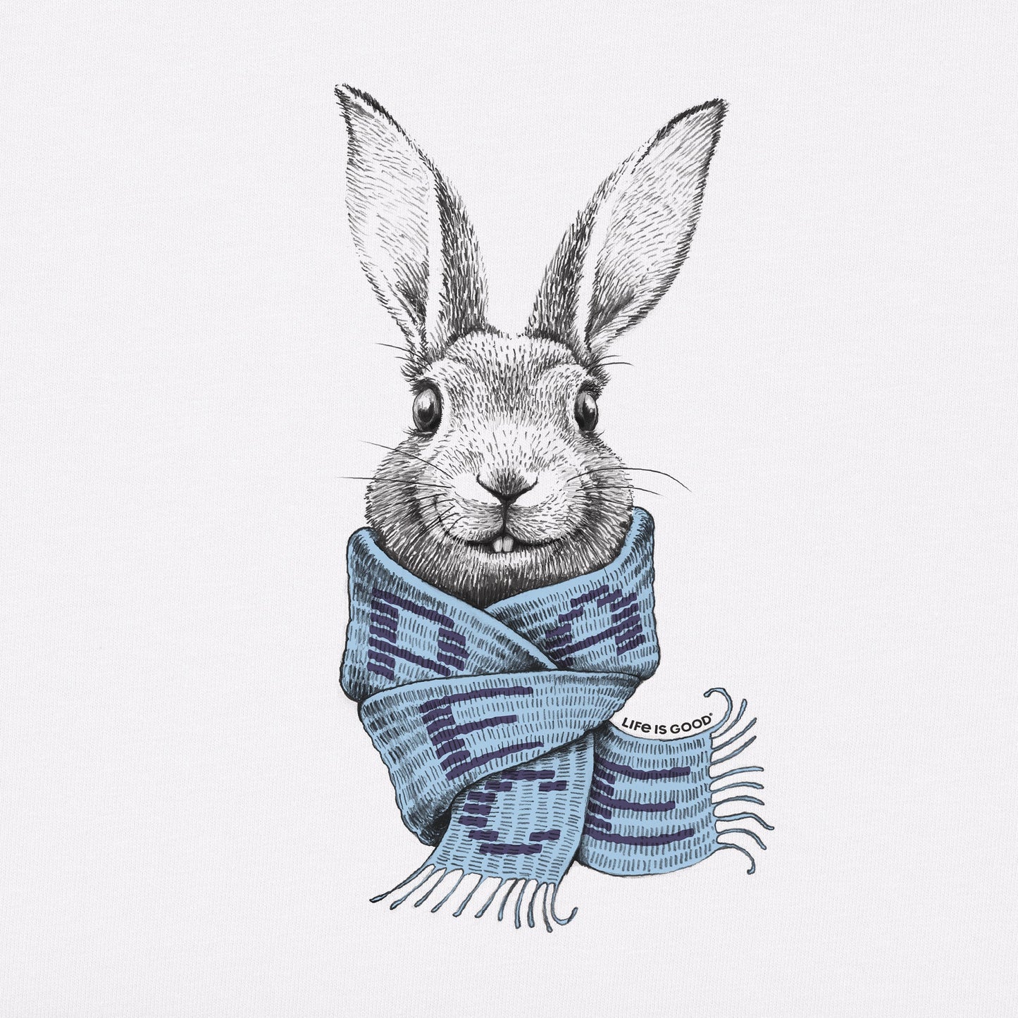 Women's Bunny Peace Scarf Short Sleeve Vee