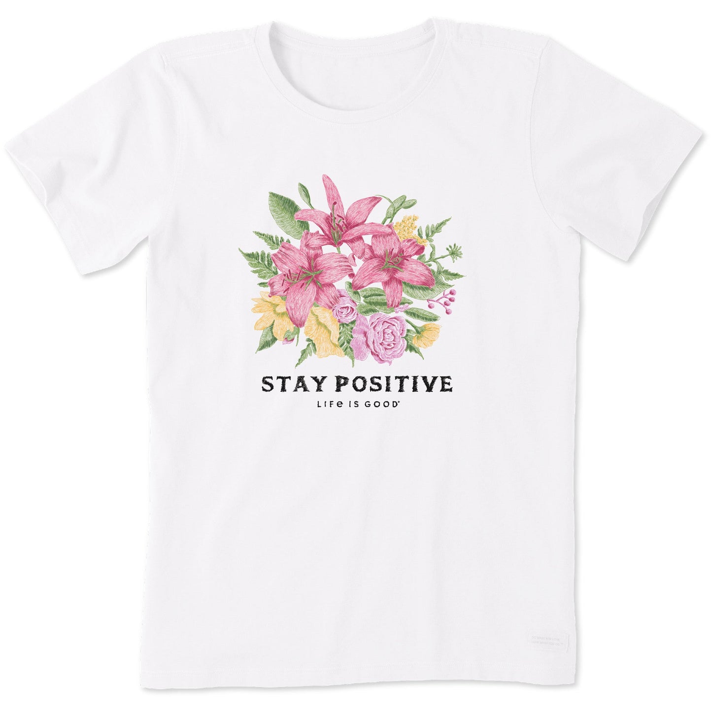 Women's Stay Positive Lily Short Sleeve Crusher Tee