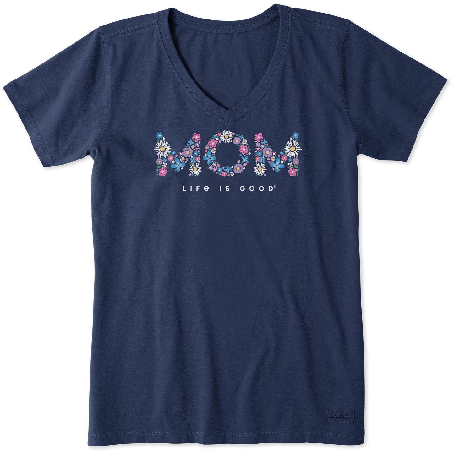 Women's Wildflower Mom Short Sleeve Crusher Vee