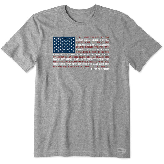Men's Star Spangled Banner Flag Short Sleeve Crusher Tee
