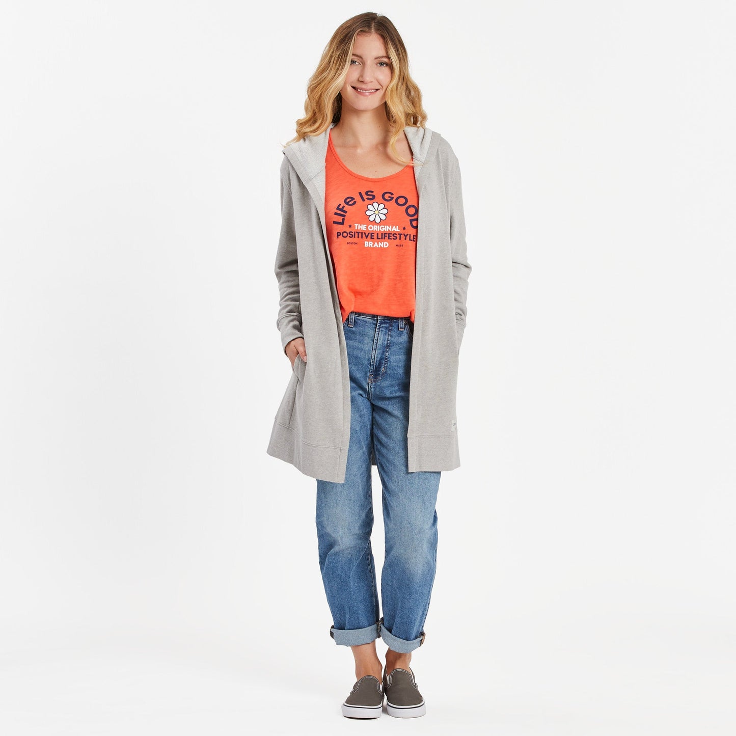 Women's Good Vibes Wordmark Beyond Hip French Terry Tunic