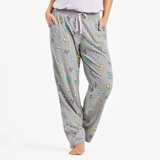 Women's Flip Flop Pattern Snuggle Up Sleep Pant