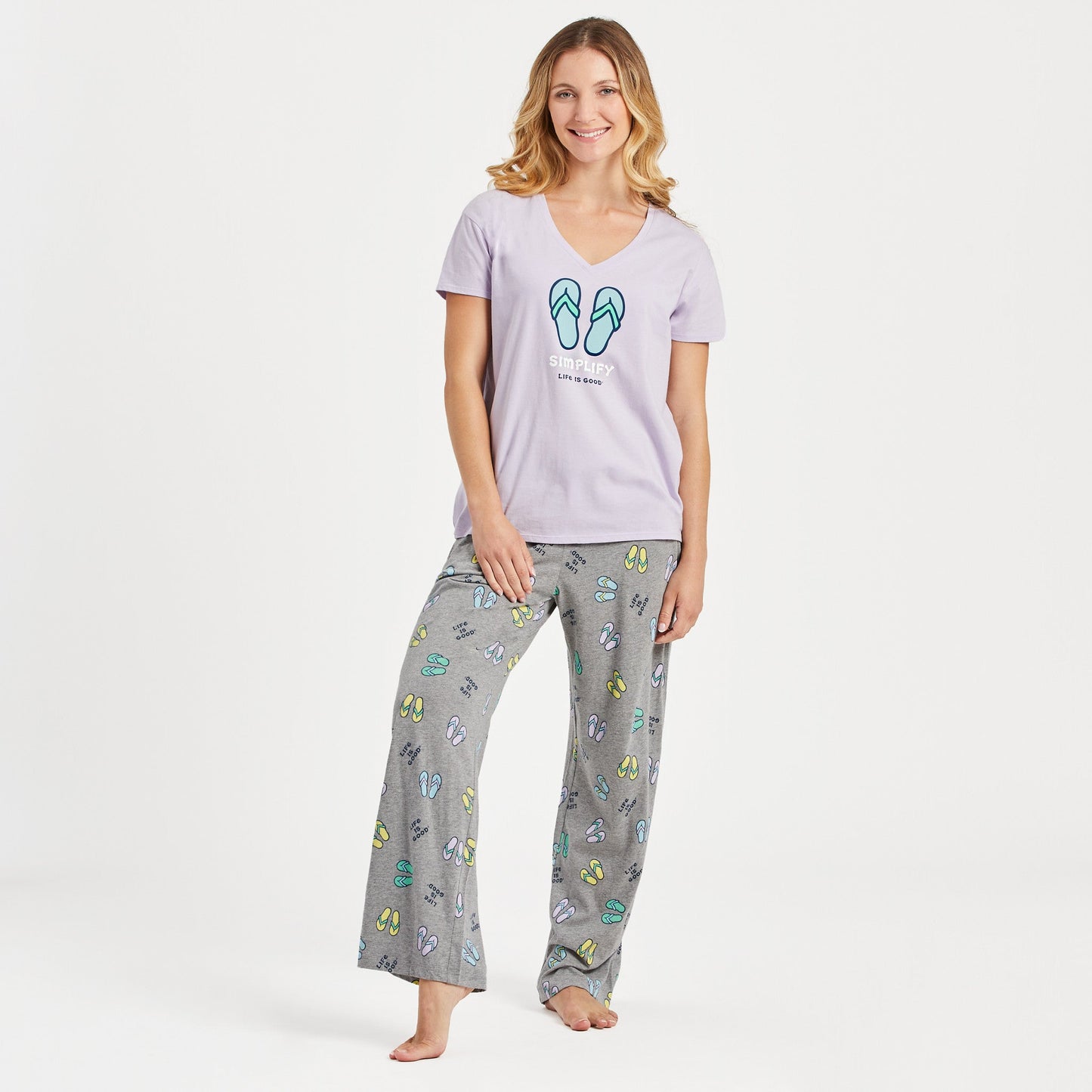 Women's Flip Flop Pattern Snuggle Up Sleep Pant