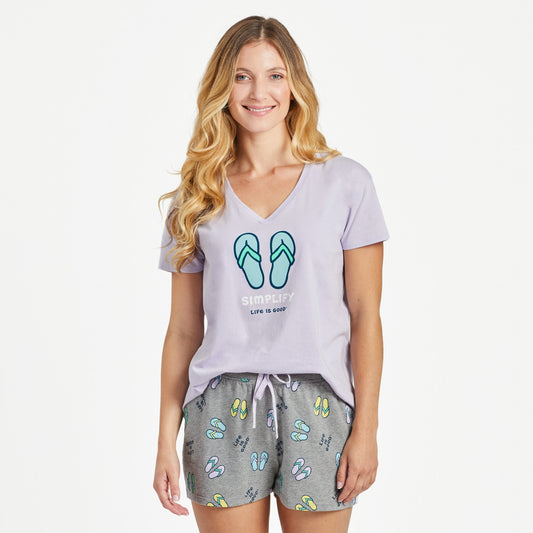 Women's Simplify Flip Flops Snuggle Up Relaxed Sleep Vee