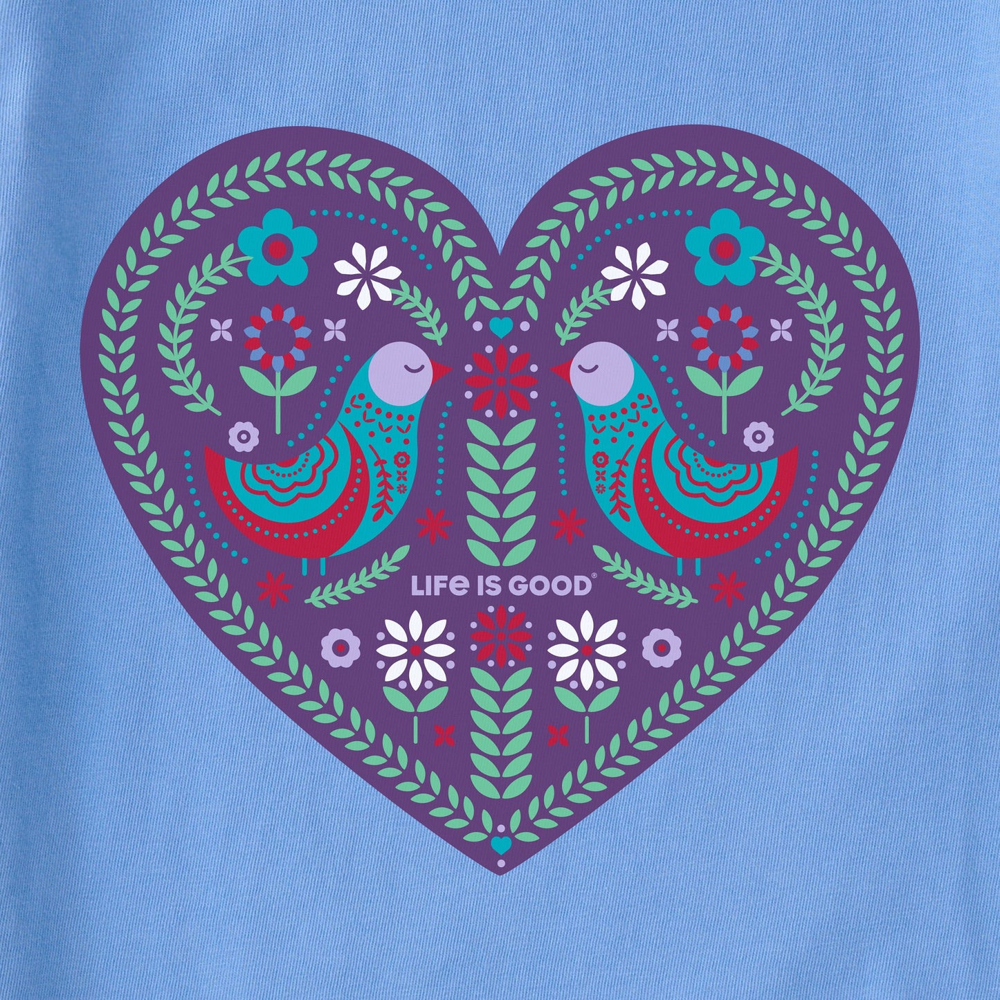 Women's Folklore Heart Snuggle Up Relaxed Sleep Vee