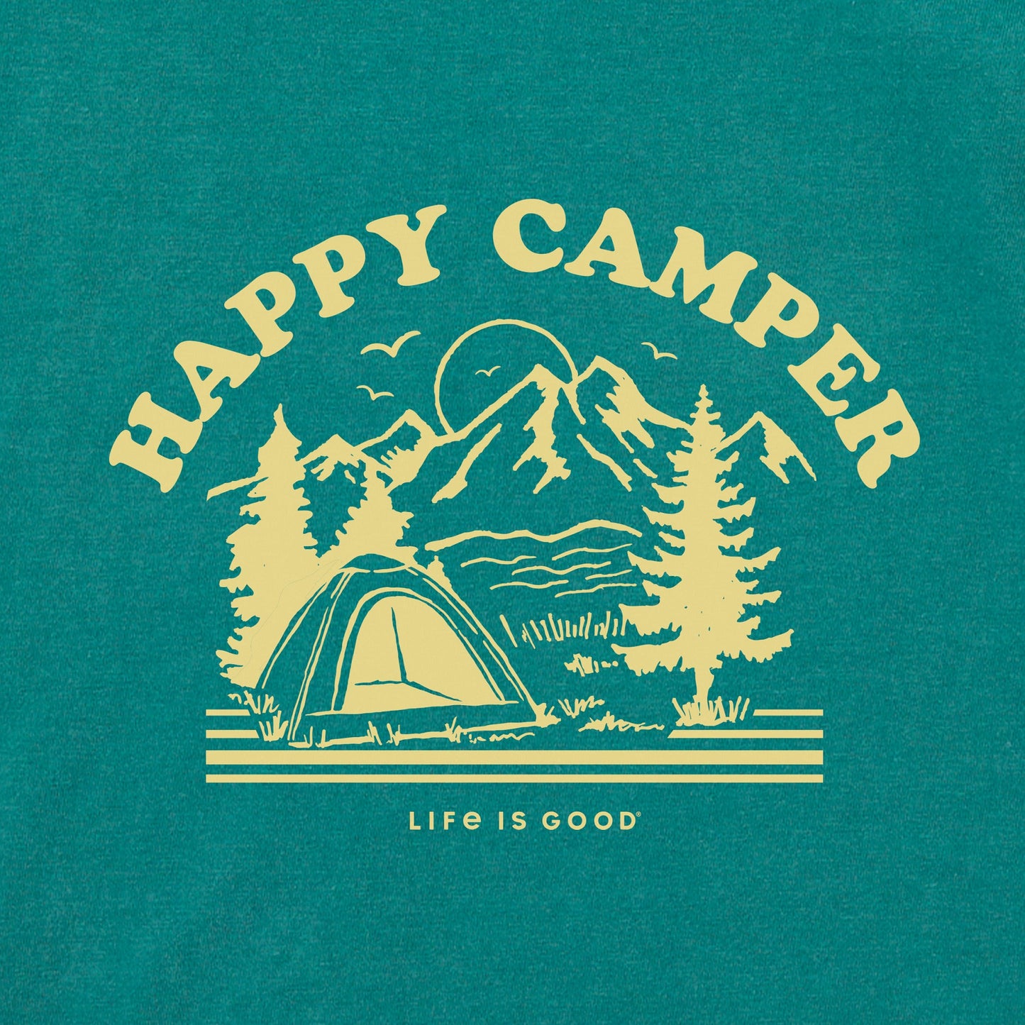 Women's Happy Camper Short Sleeve Crusher Boxy Tee