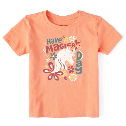 Toddler Magical Day Unicorn Short Sleeve Crusher Tee