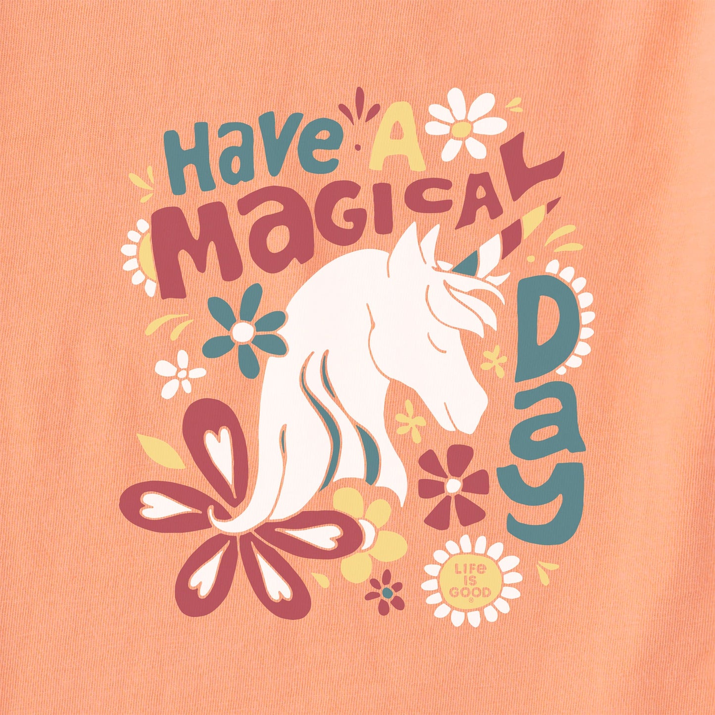 Toddler Magical Day Unicorn Short Sleeve Crusher Tee