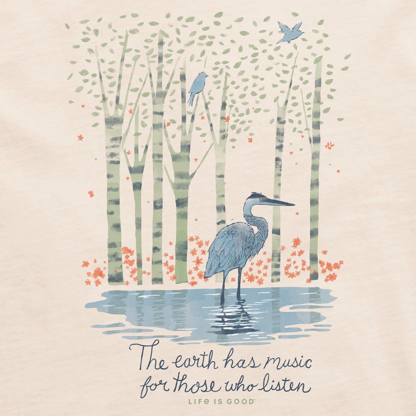 Women's Earth Has Music Heron Short Sleeve Tee