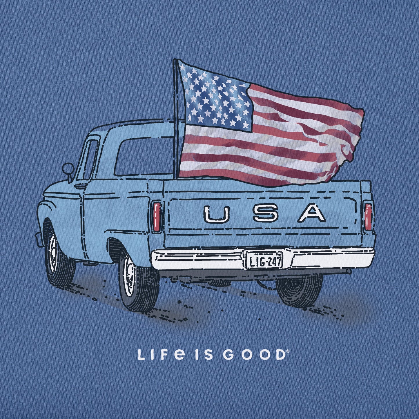 Men's Flag Truck Short Sleeve Crusher Tee