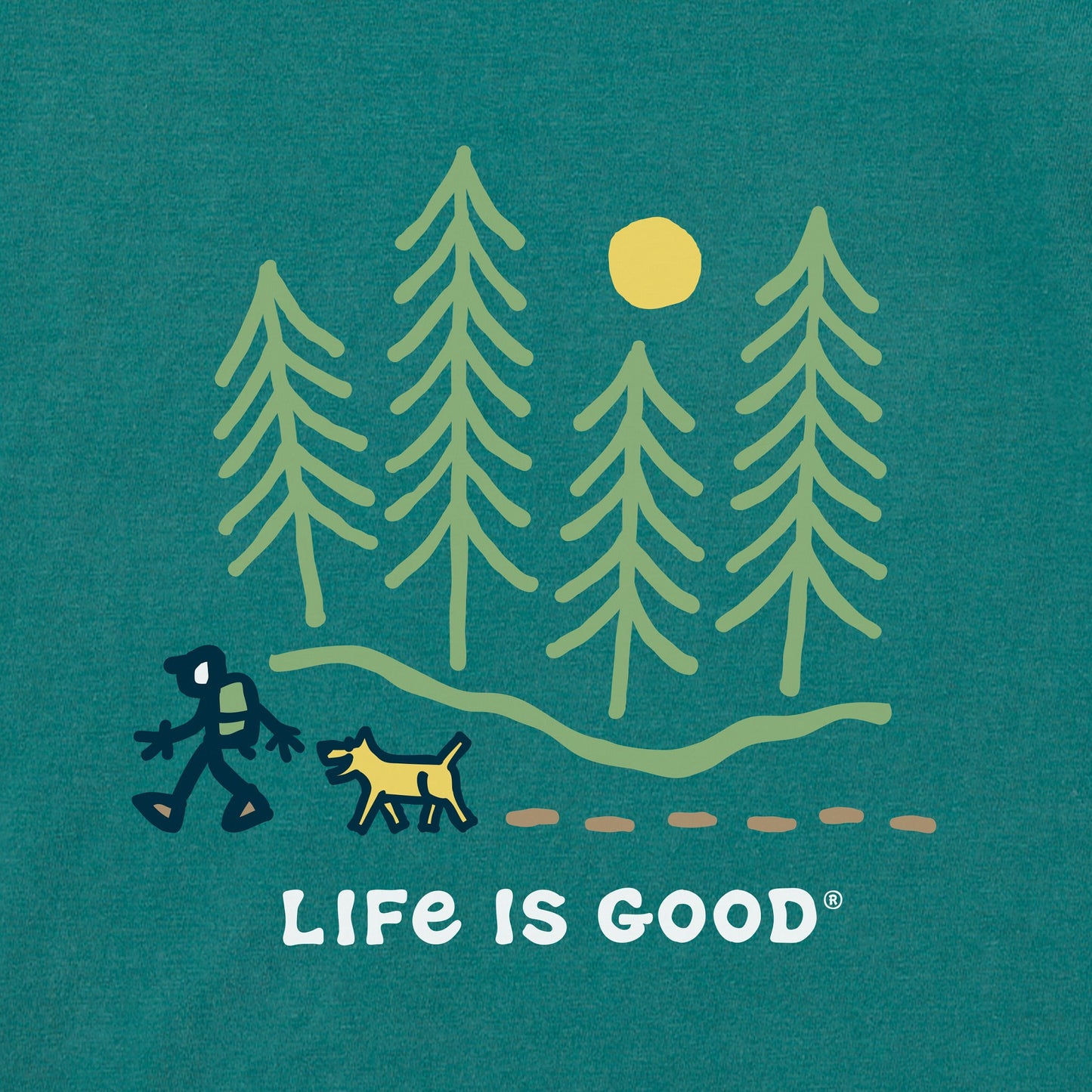 Men's Hiking through the Woods Short Sleeve Tee