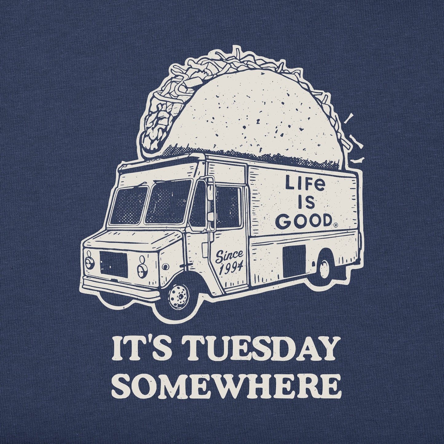 Men's Taco Tuesday Truck Short Sleeve Crusher Tee