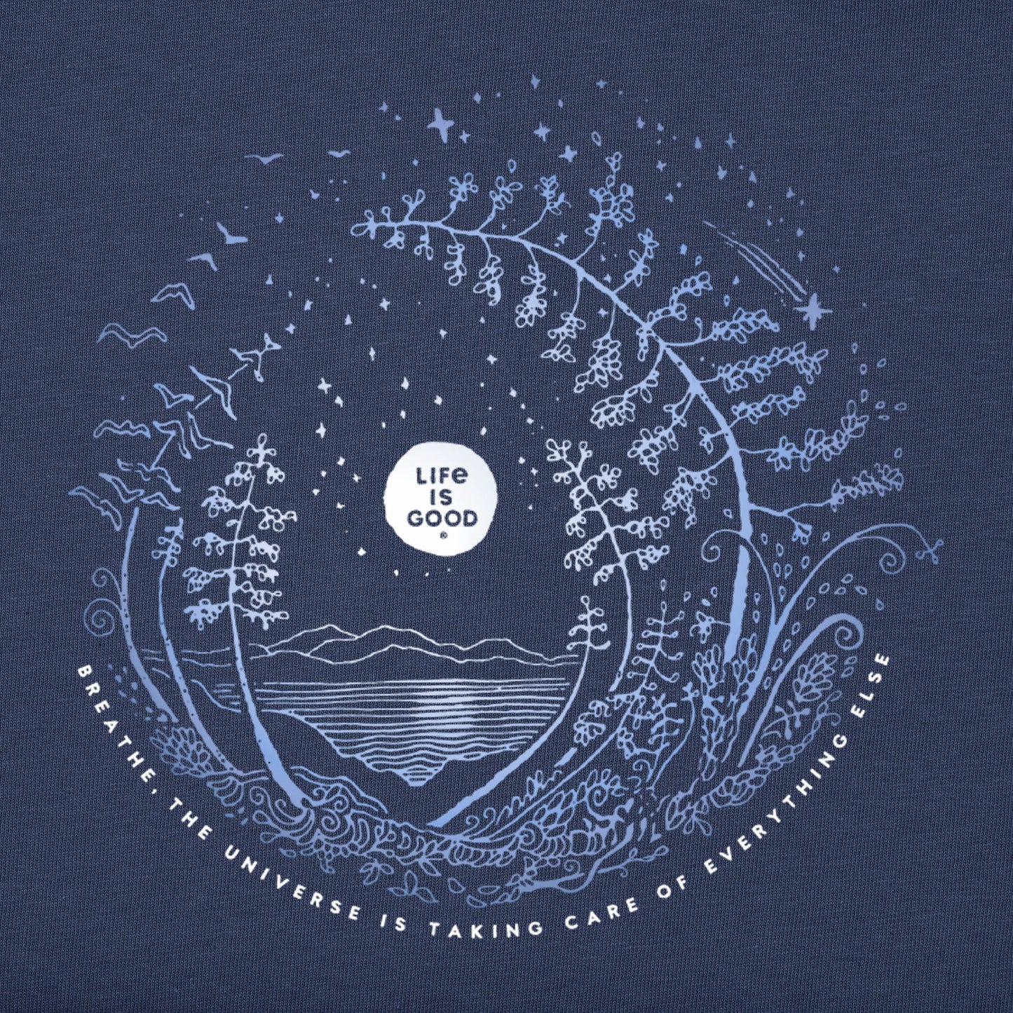 Women's Breathe Moon Evergreen Fern Short Sleeve Crusher Tee