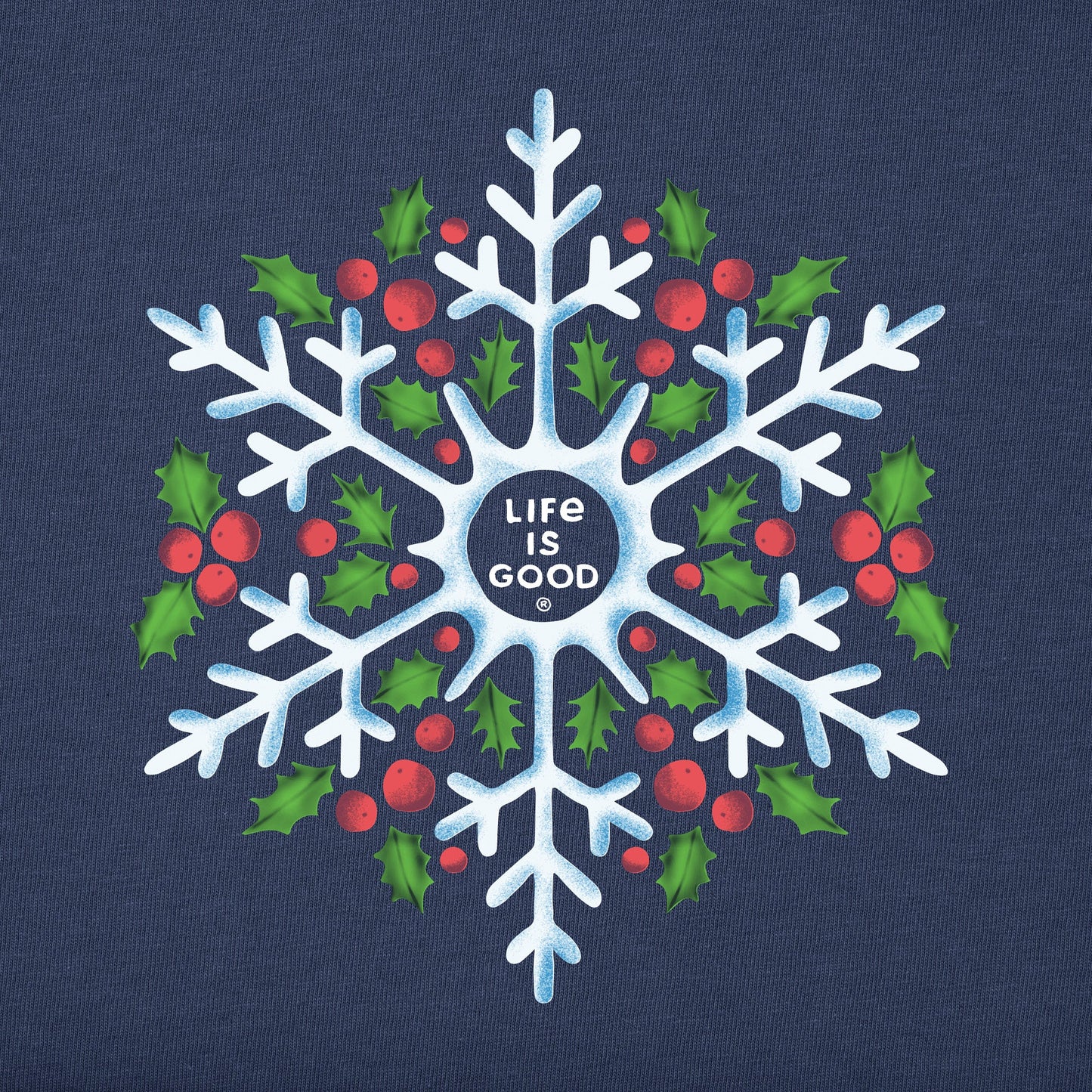 Women's Snowflake Berries Short Sleeve Crusher Tee