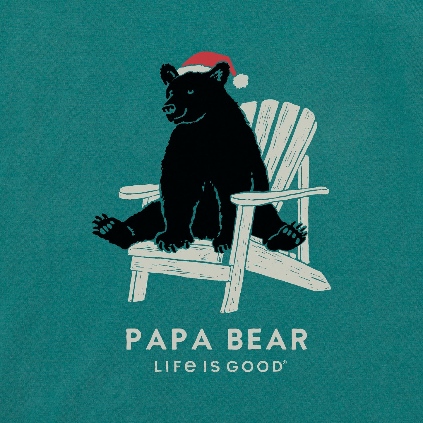 Men's Holiday Adirondack Papa Bear Long Sleeve Crusher Tee