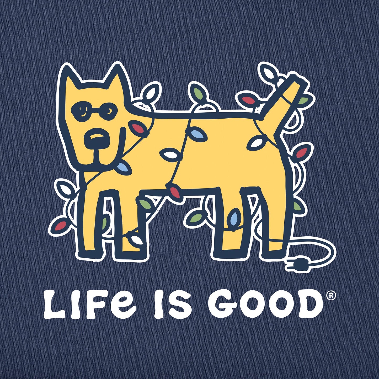 Men's Rocket Holiday Lights Long Sleeve Crusher Tee