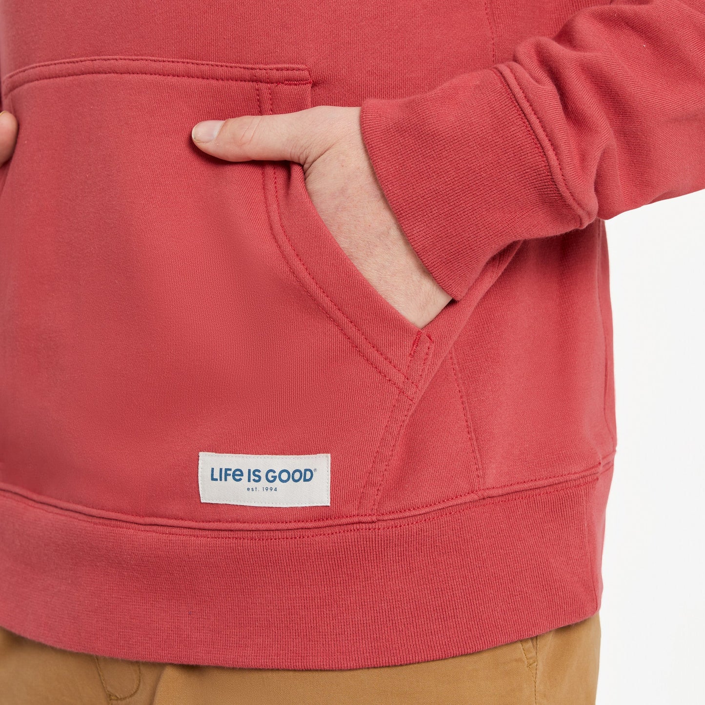 Men's LIG Vintage Wordmark Stacked Simply True Fleece Hoodie