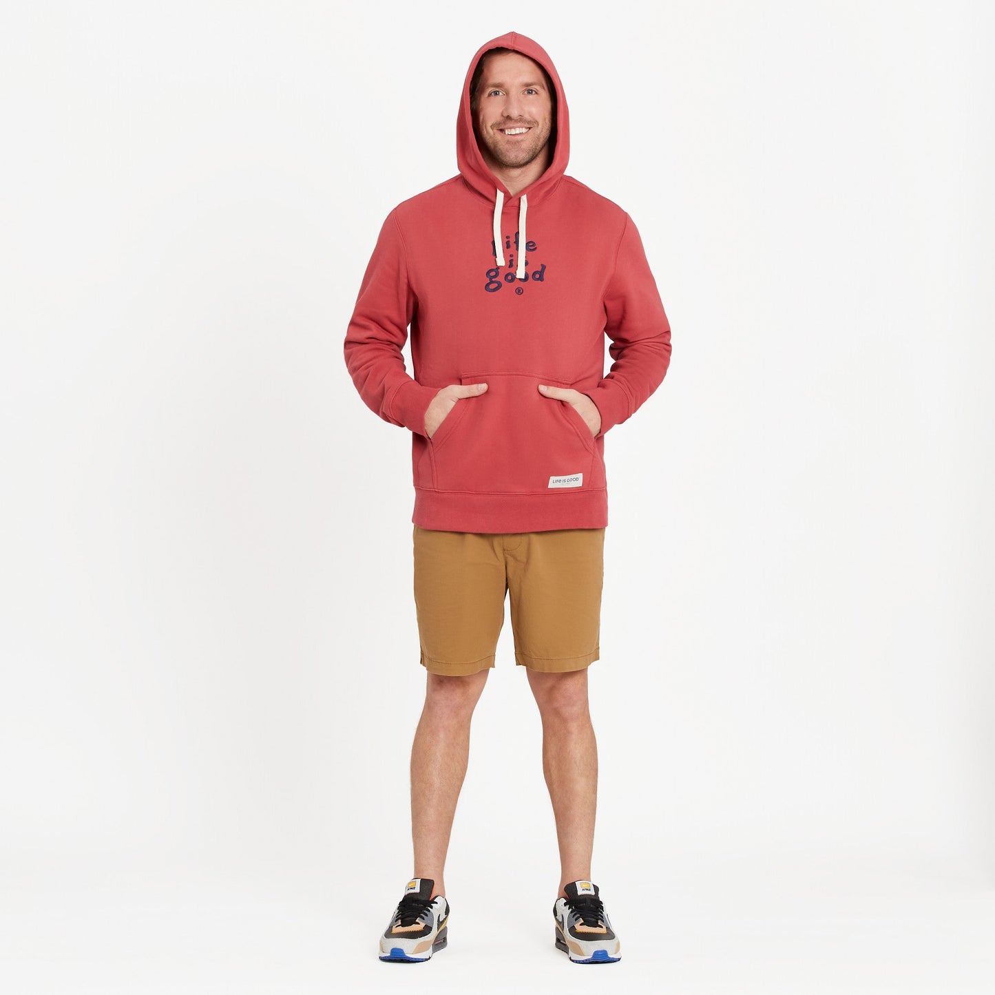 Men's LIG Vintage Wordmark Stacked Simply True Fleece Hoodie