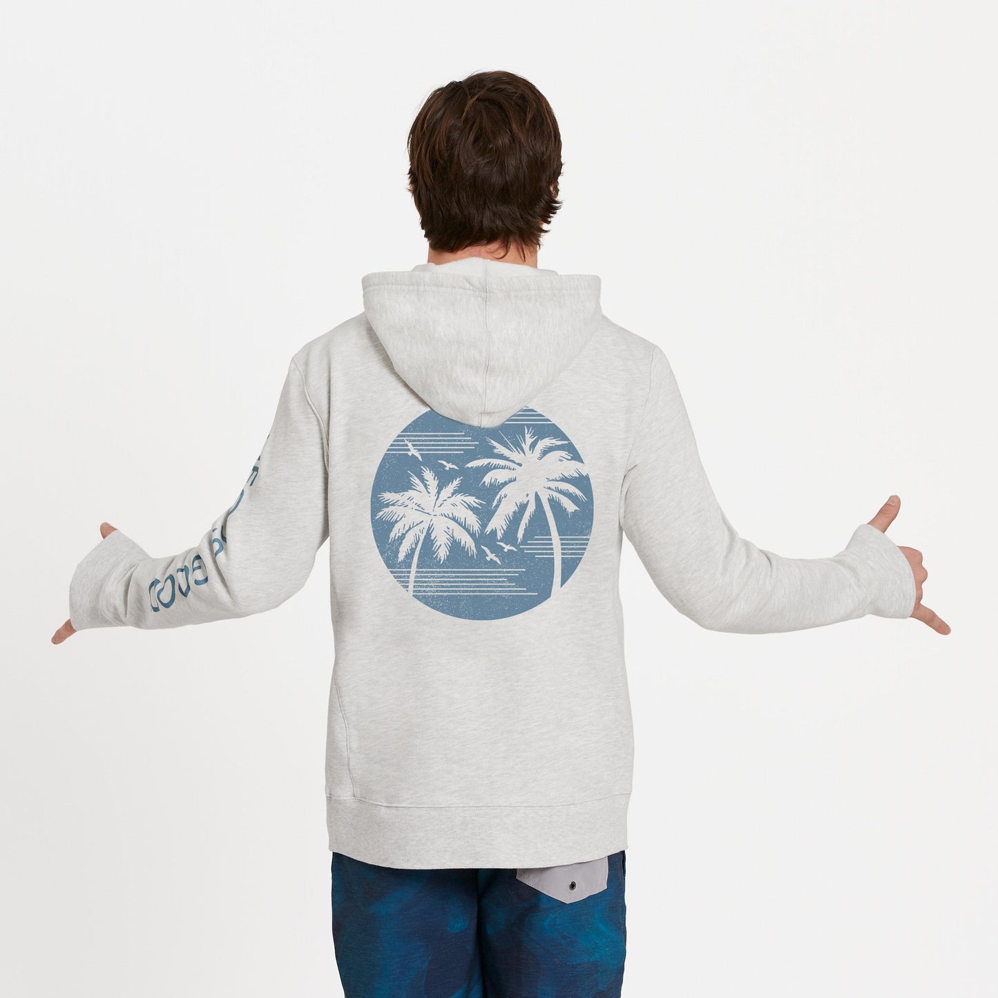 Men's Retro Palms Sun Simply True Fleece Hoodie