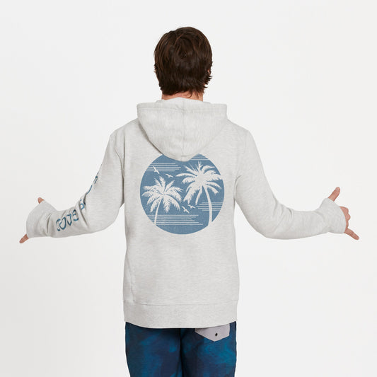 Men's Retro Palms Sun Simply True Fleece Hoodie