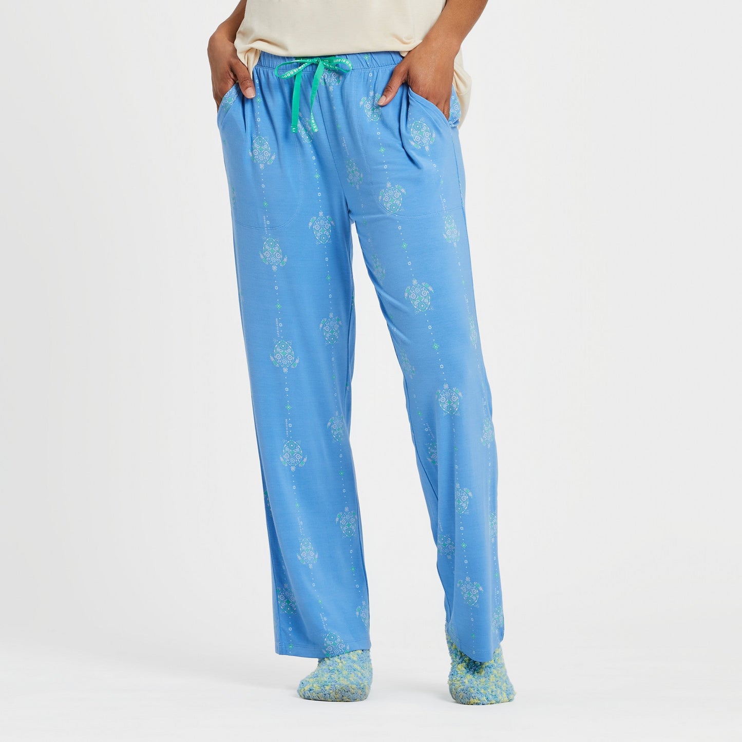 Women's Turtle Mosaic Pattern Lightweight Sleep Pant
