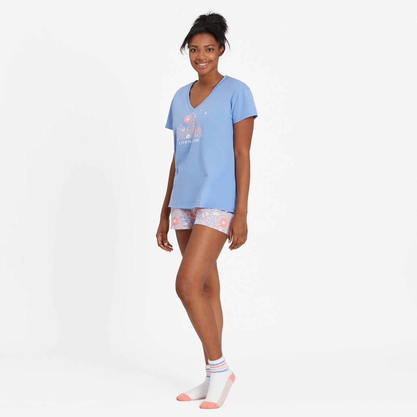 Women's Wildflower Hike Snuggle Up Relaxed Sleep Vee