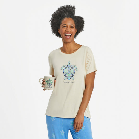 Women's Turtle Mosaic Lightweight Sleep Tee