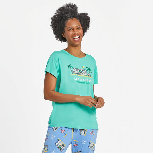 Women's Let It Snow Camper Lightweight Sleep Tee