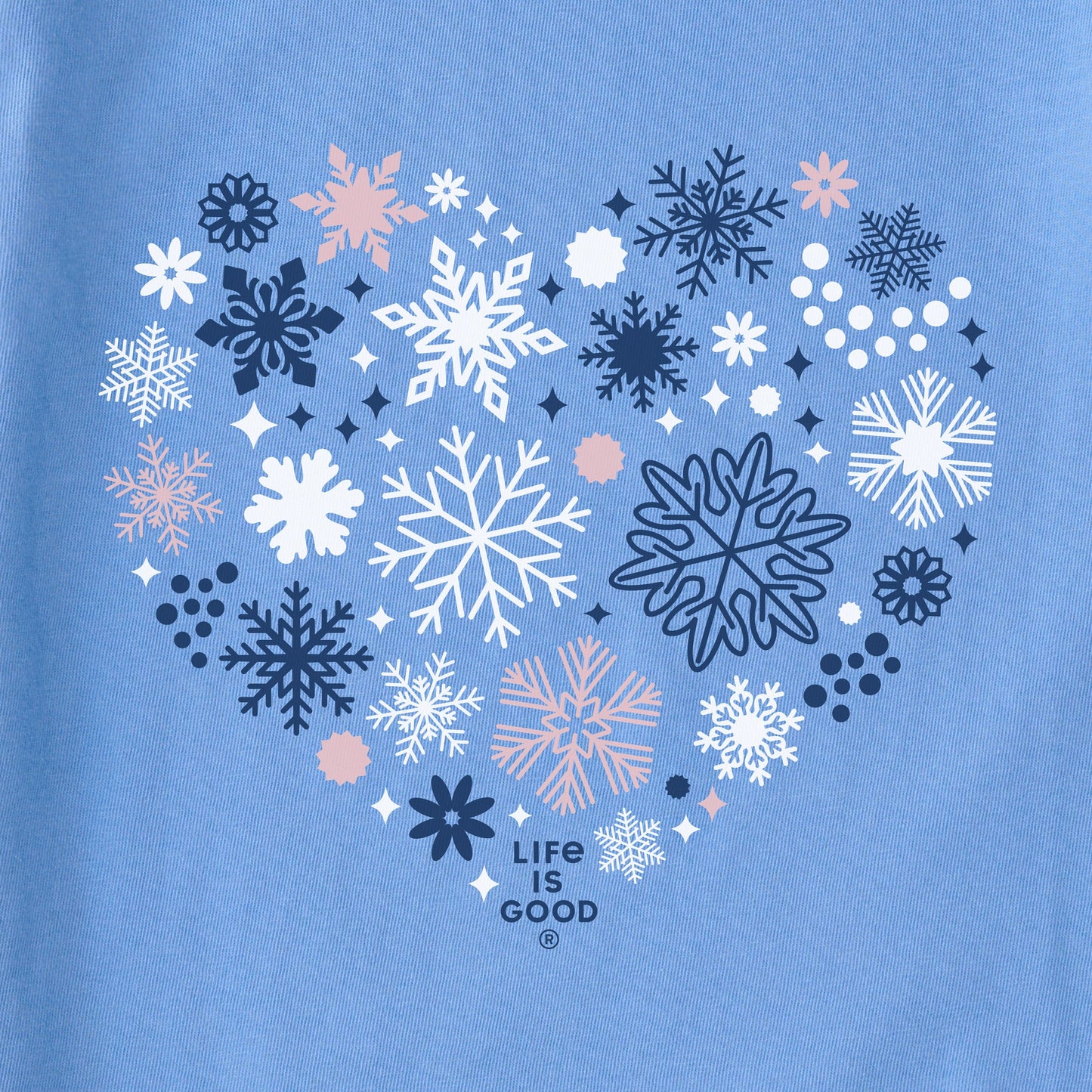 Women's Snowflake Heart Lightweight Sleep Tee