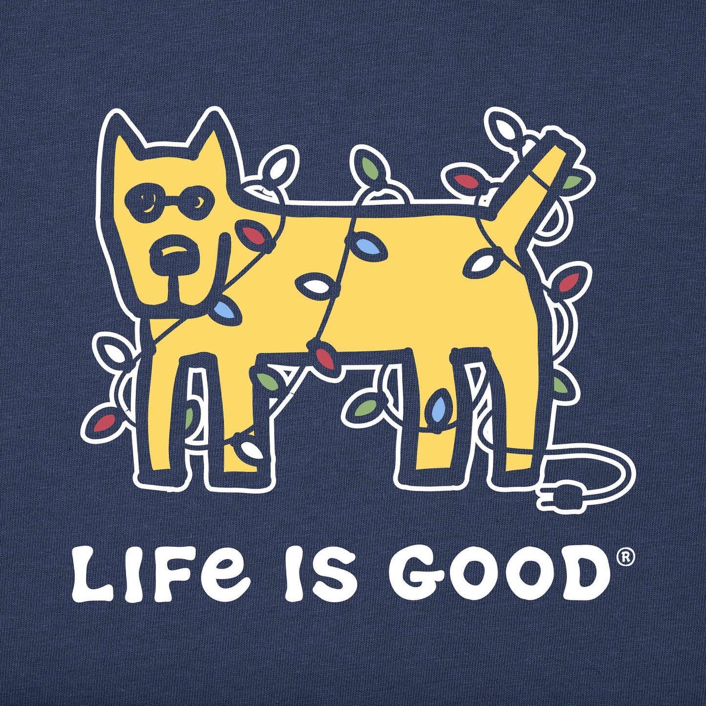 Women's Rocket Holiday Lights Long Sleeve Crusher Tee