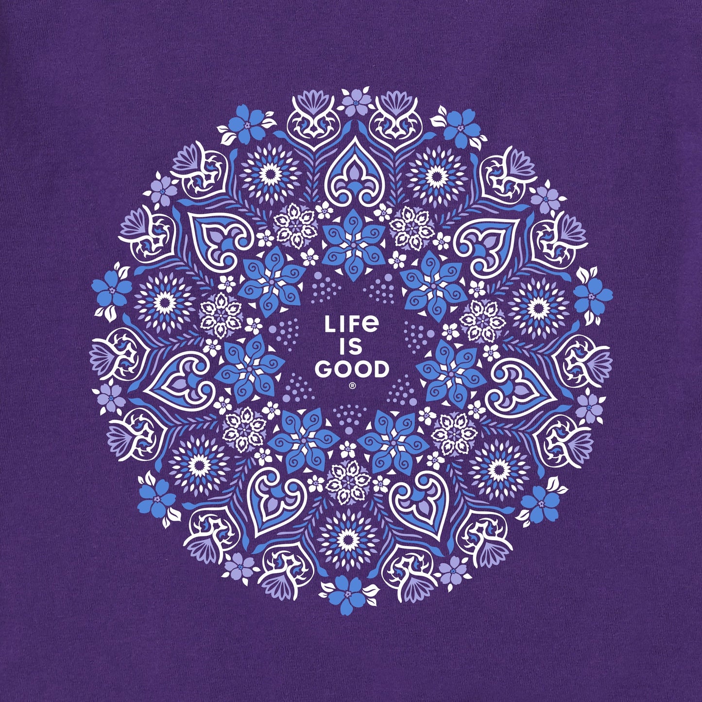 Women's Wildflower Primal Mandala Long Sleeve Hooded Tee