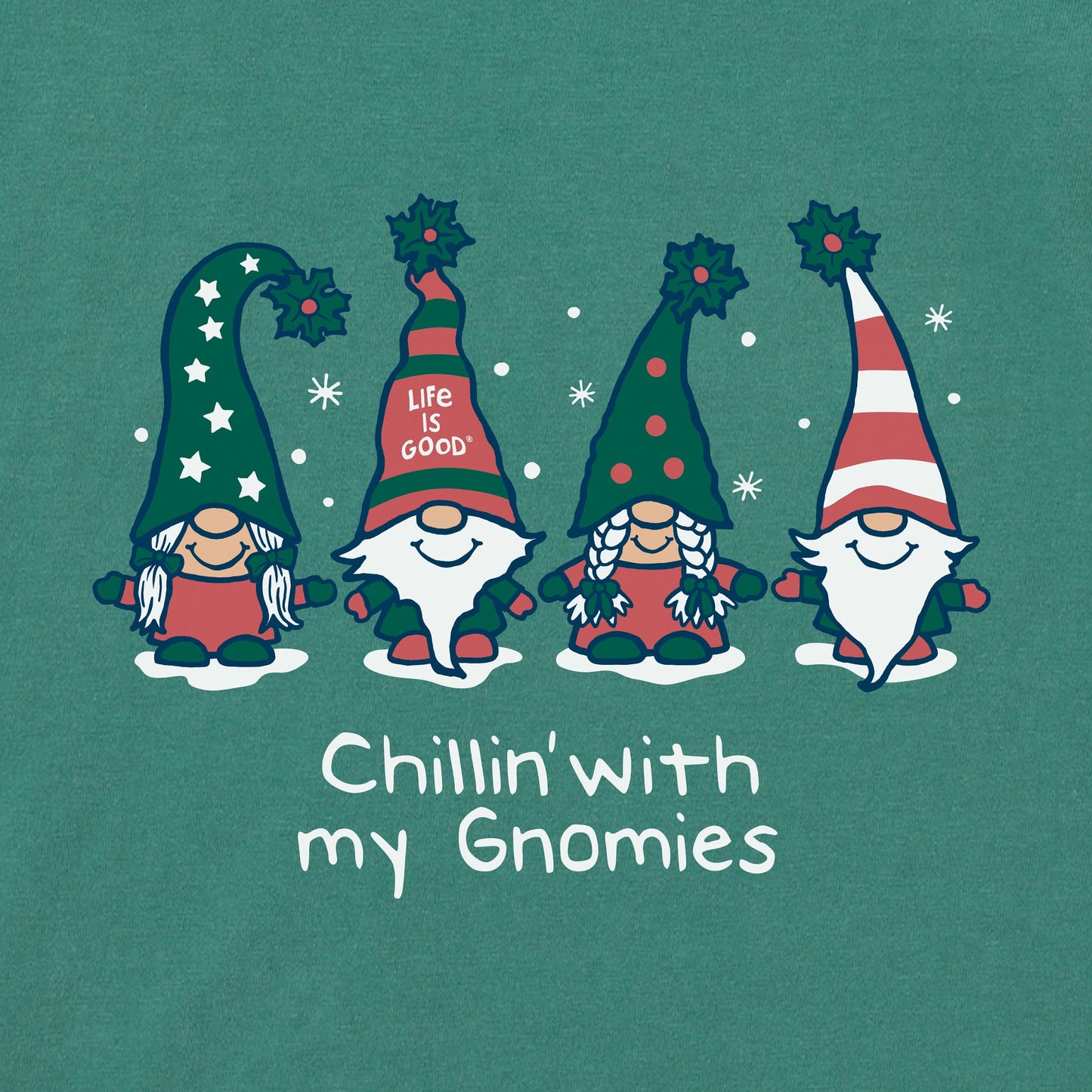 Kids Chillin' with my Gnomies Fam Long Sleeve Crusher Tee