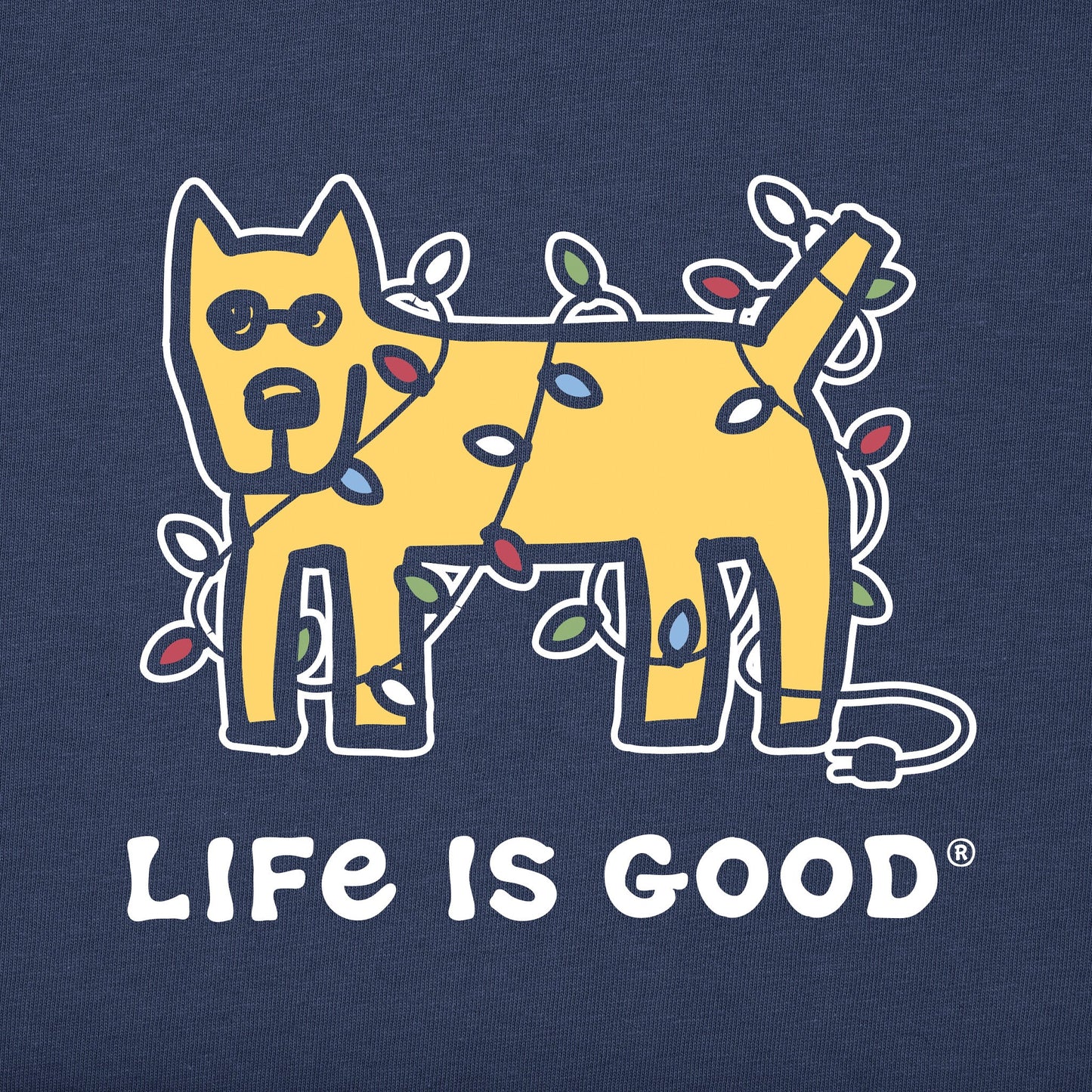 Kids Rocket Holiday Lights Long Sleeve Crusher Tee