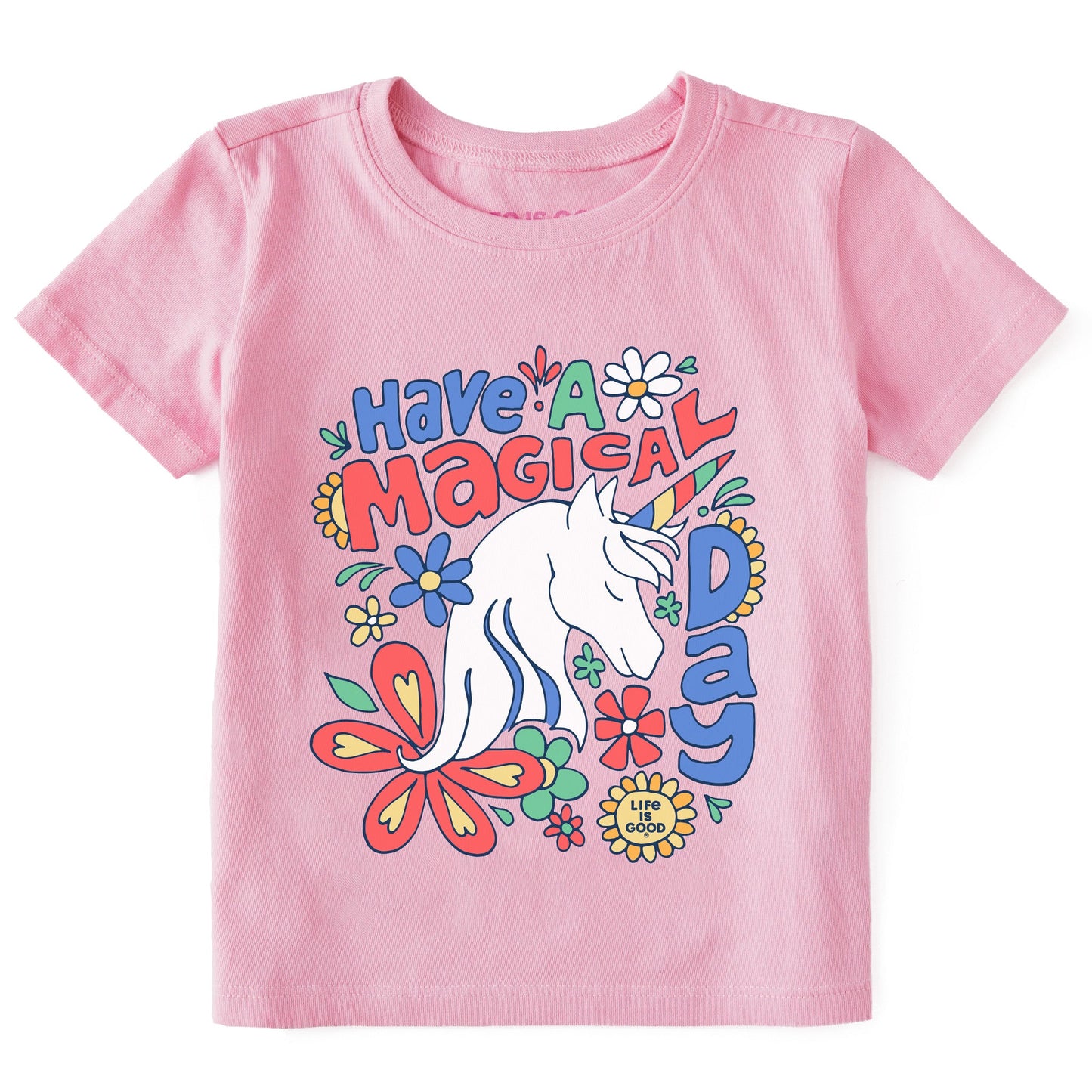 Toddler Magical Day Unicorn Short Sleeve Crusher Tee