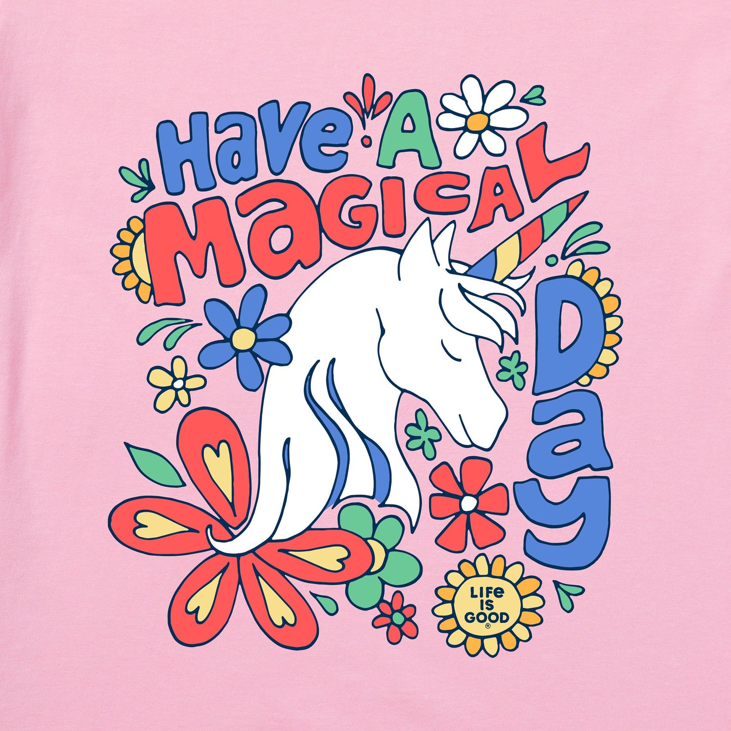 Toddler Magical Day Unicorn Short Sleeve Crusher Tee