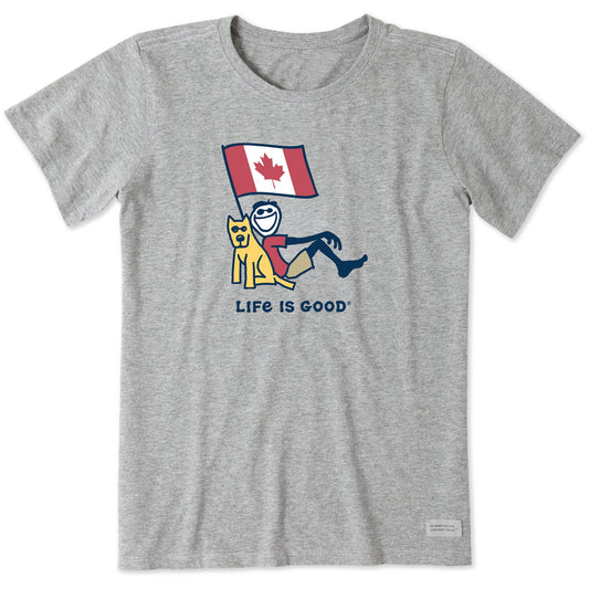 Women's Jake and Rocket Canadian Flag Short Sleeve Tee