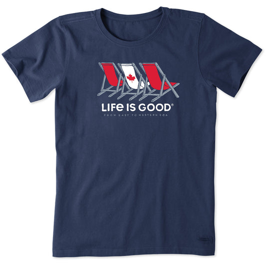 Women's Three Canadian Beach Chairs Short Sleeve Tee