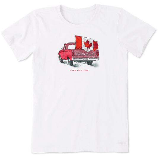 Women's Canada Flag Truck Short Sleeve Tee