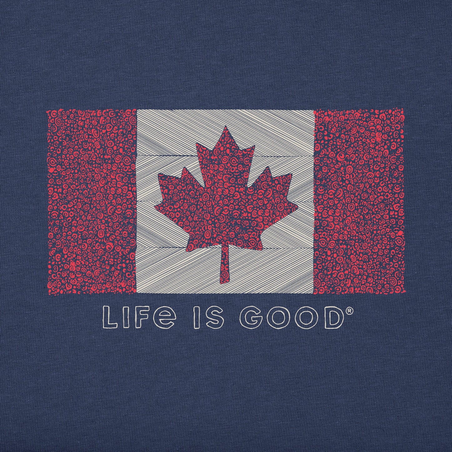 Women's Canada Floral Flag Short Sleeve Vee