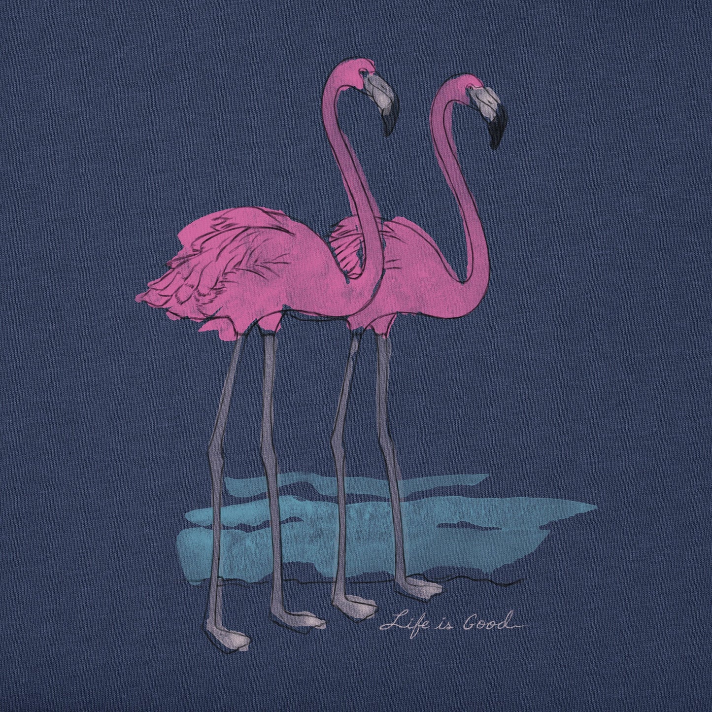 Women's Elegant Flamingos Short Sleeve Vee