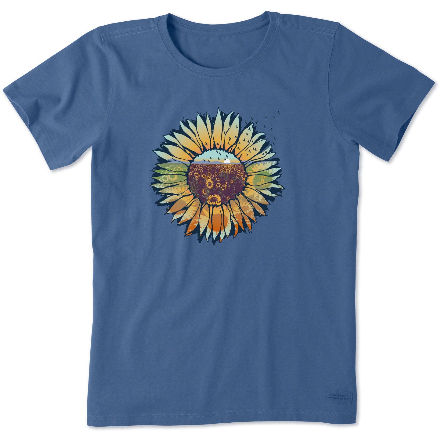 Women's Sunflowerscape Short Sleeve Crusher Tee