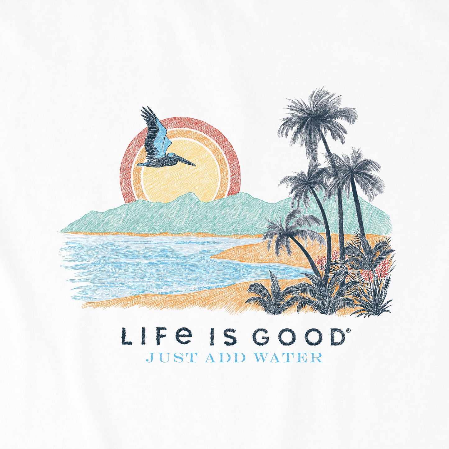 Men's Just Add Water Beach Short Sleeve Tee