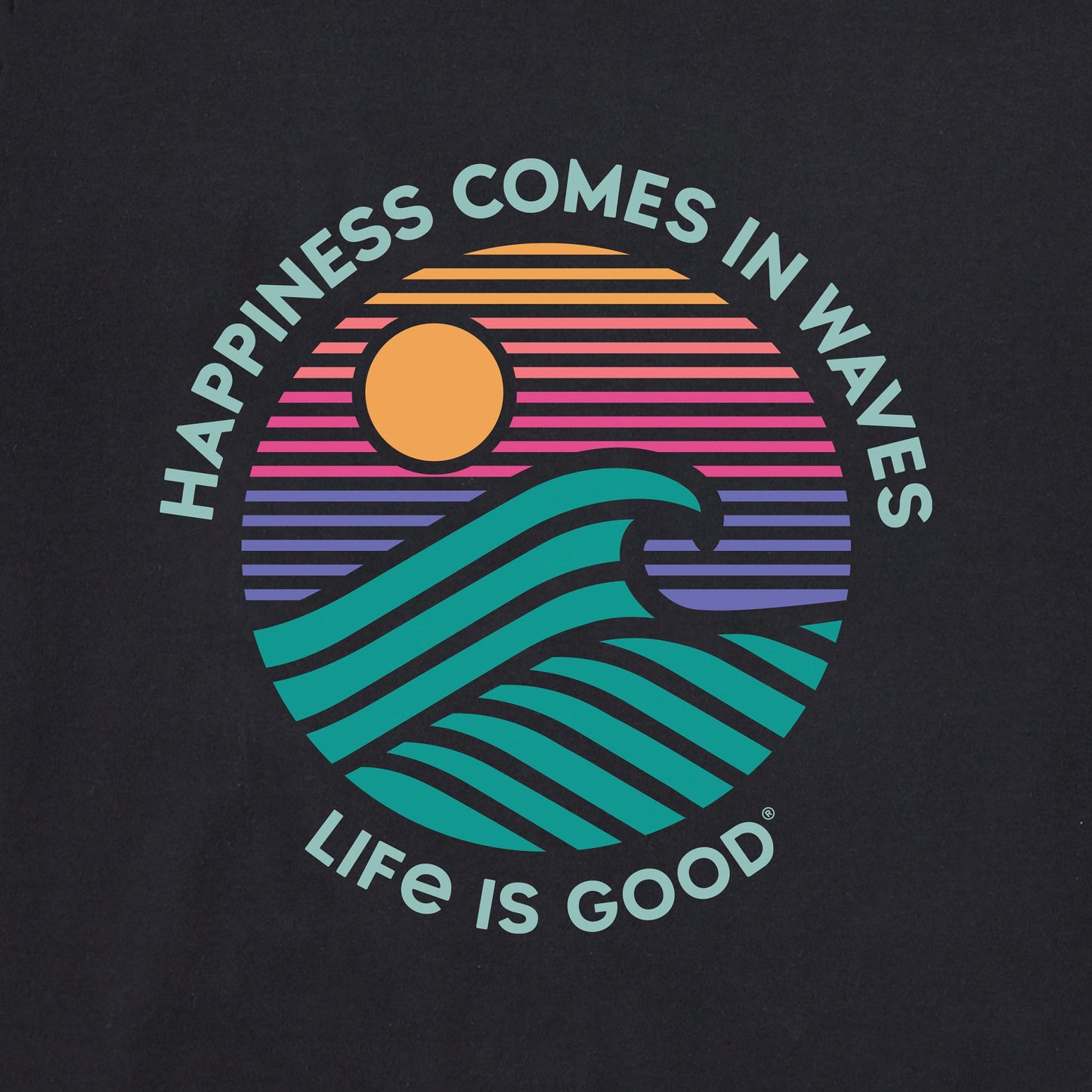 Women's Happiness Sunset Waves Short Sleeve Crusher-LITE Tee