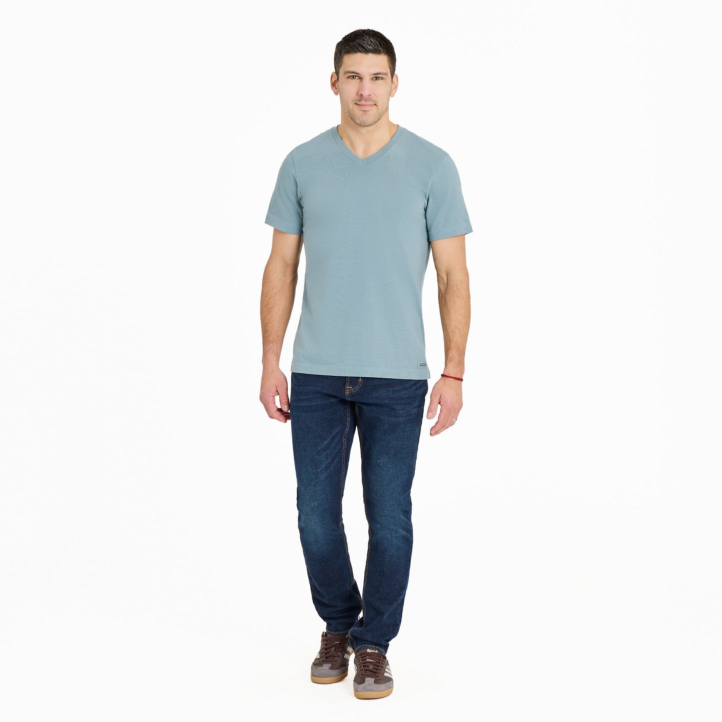 Men's Solid Short Sleeve Crusher Vee