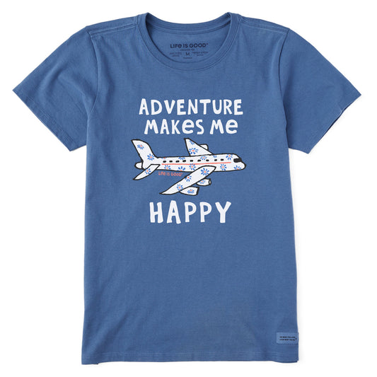 Women's Adventure Makes Me Happy Short Sleeve Tee